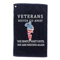 Veterans Never Go Away Platinum Collection Golf Towel