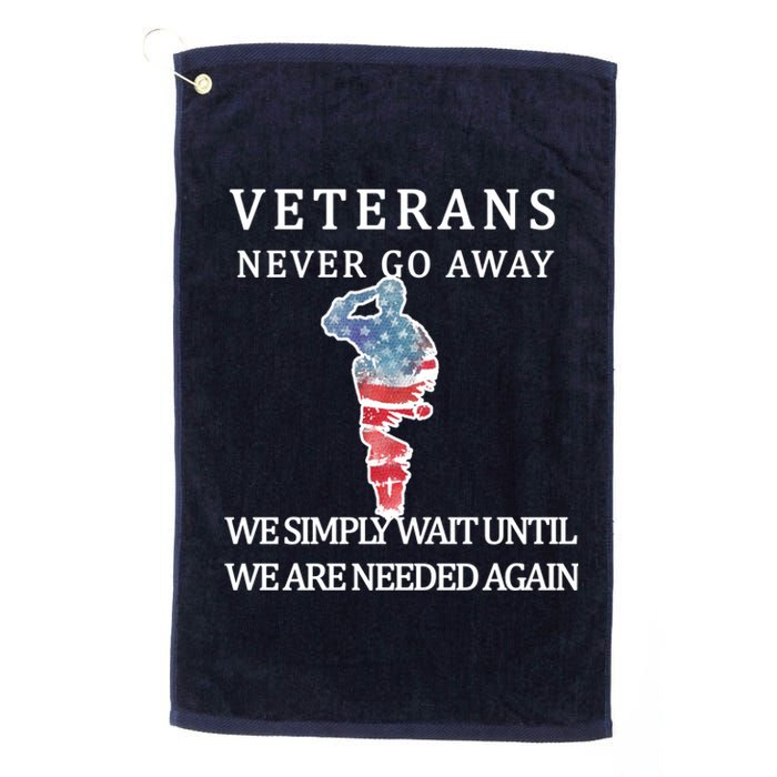 Veterans Never Go Away Platinum Collection Golf Towel