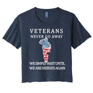 Veterans Never Go Away Women's Crop Top Tee