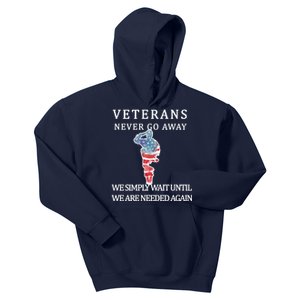 Veterans Never Go Away Kids Hoodie