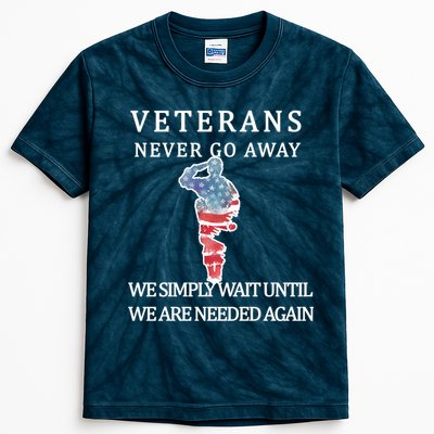 Veterans Never Go Away Kids Tie-Dye T-Shirt