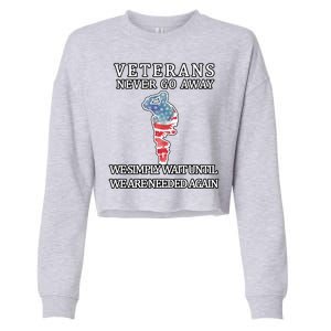 Veterans Never Go Away Cropped Pullover Crew