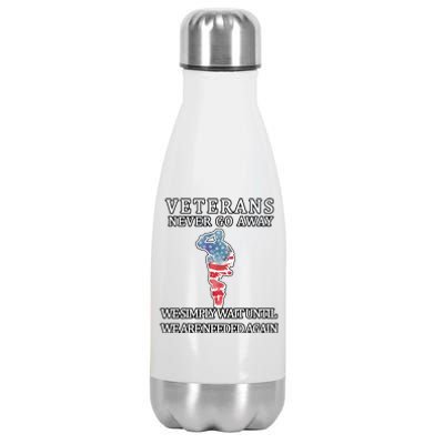 Veterans Never Go Away Stainless Steel Insulated Water Bottle