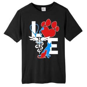 Veterinarian Love Cat and Dog Tall Fusion ChromaSoft Performance T-Shirt