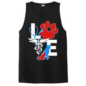 Veterinarian Love Cat and Dog PosiCharge Competitor Tank