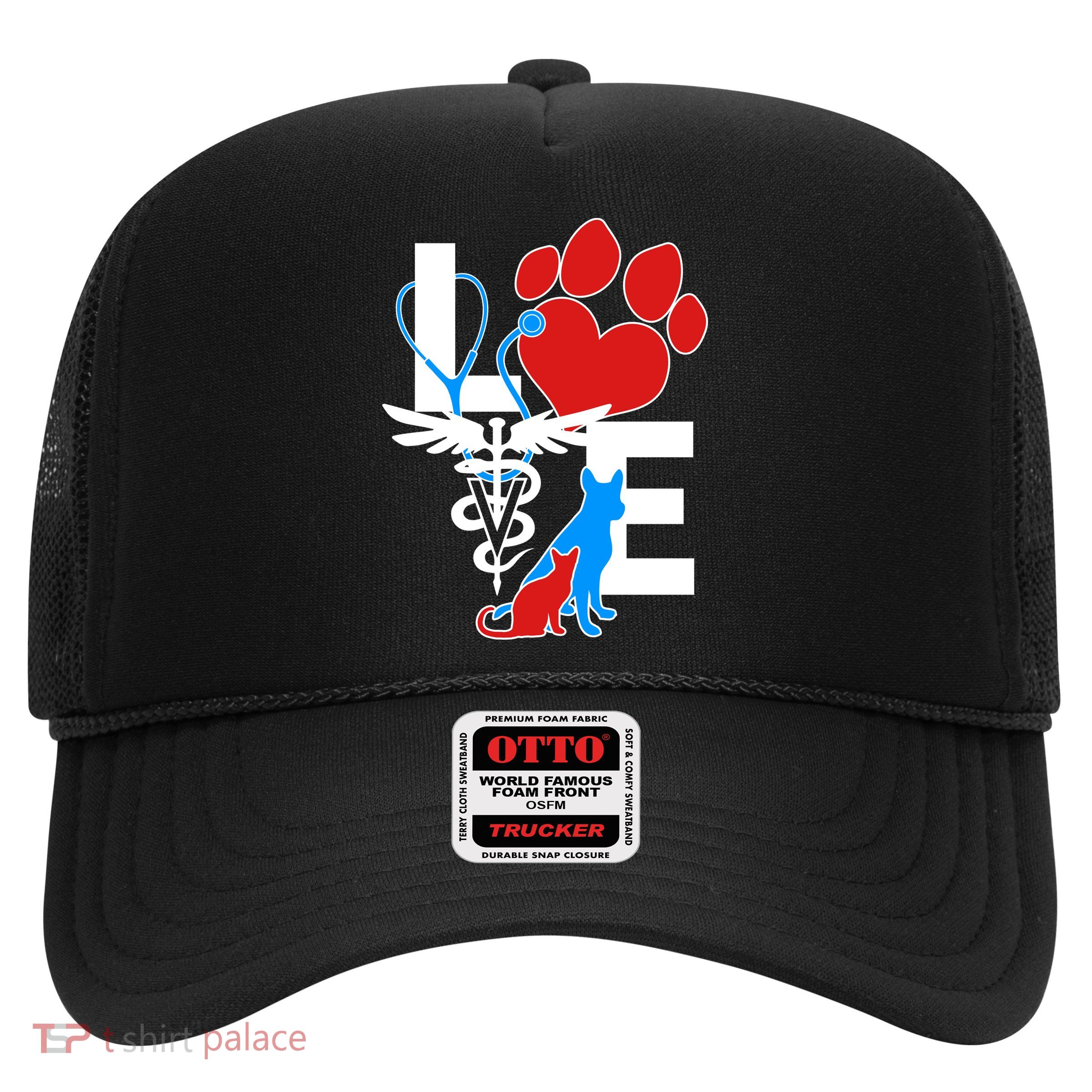 Veterinarian Love Cat and Dog Trucker Hat