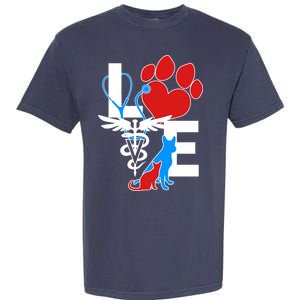 Veterinarian Love Cat and Dog Garment-Dyed Heavyweight T-Shirt