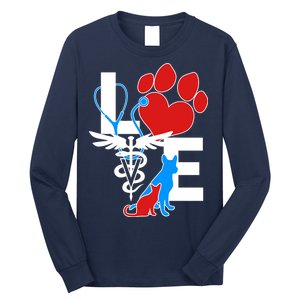 Veterinarian Love Cat and Dog Long Sleeve Shirt