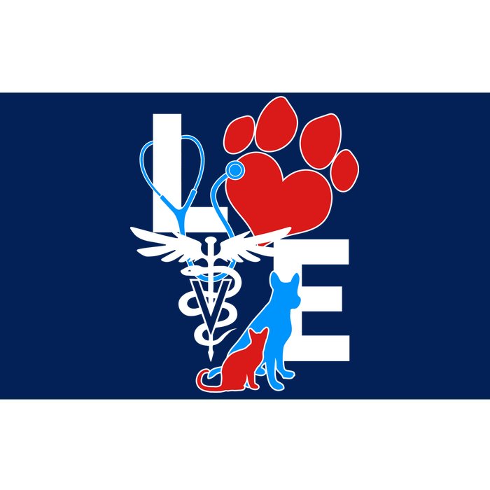 Veterinarian Love Cat and Dog Bumper Sticker