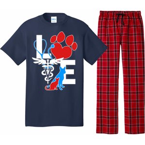 Veterinarian Love Cat and Dog Pajama Set