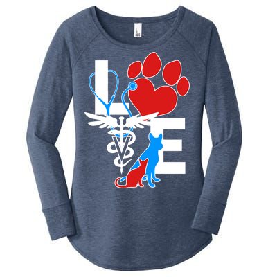 Veterinarian Love Cat and Dog Women's Perfect Tri Tunic Long Sleeve Shirt