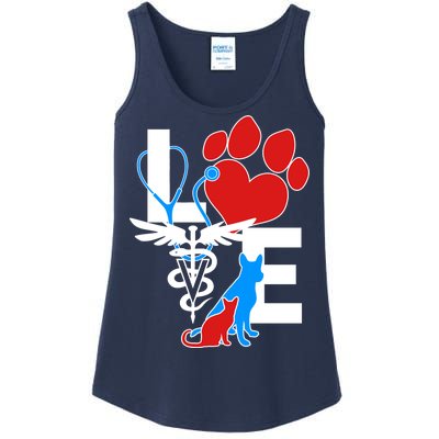 Veterinarian Love Cat and Dog Ladies Essential Tank