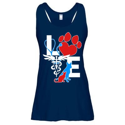 Veterinarian Love Cat and Dog Ladies Essential Flowy Tank