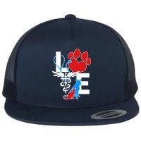 Veterinarian Love Cat and Dog Flatbill Hat