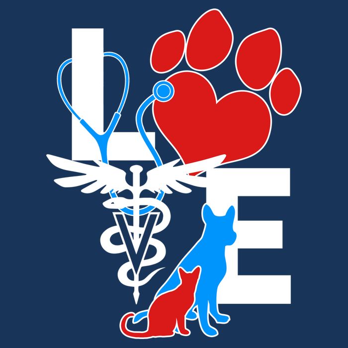 Veterinarian Love Cat and Dog Flatbill Hat