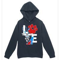 Veterinarian Love Cat and Dog Urban Pullover Hoodie