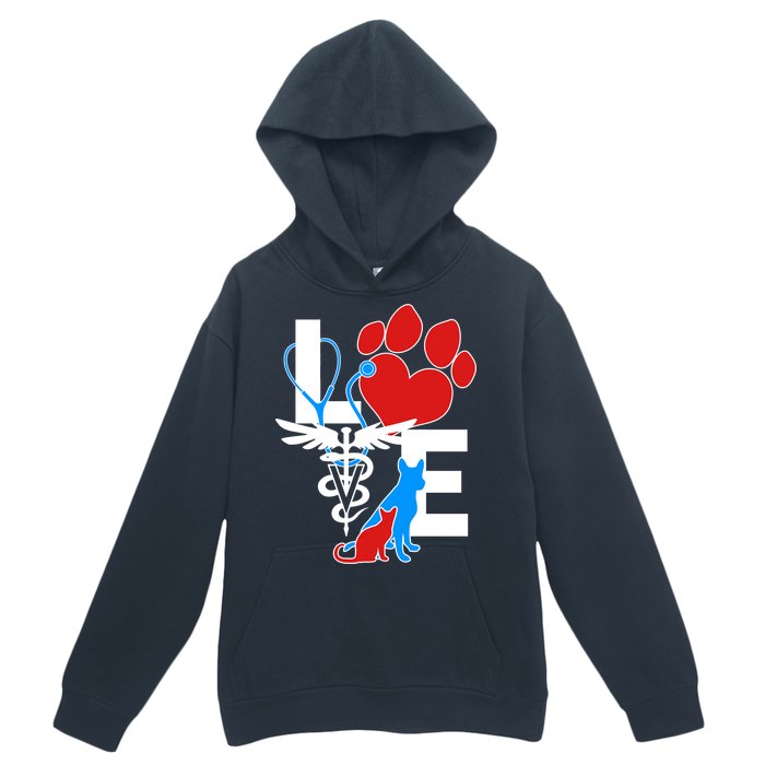 Veterinarian Love Cat and Dog Urban Pullover Hoodie