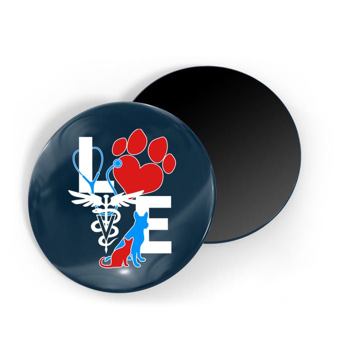 Veterinarian Love Cat and Dog Magnet