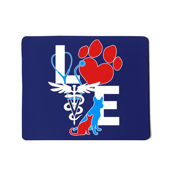 Veterinarian Love Cat and Dog Mousepad