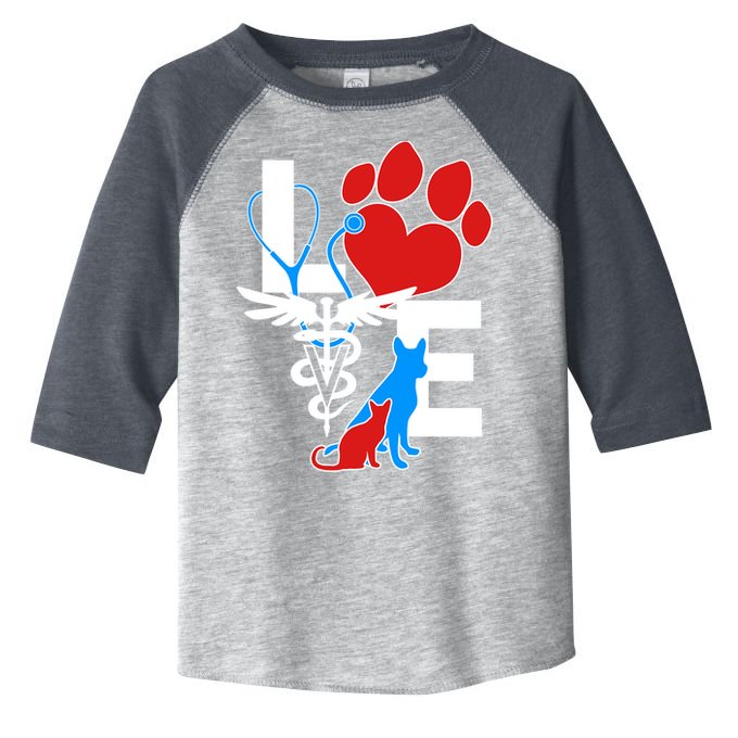 Veterinarian Love Cat and Dog Toddler Fine Jersey T-Shirt