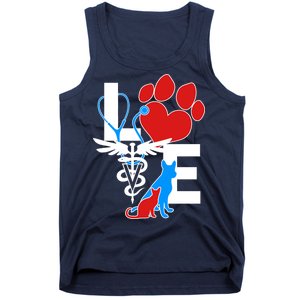 Veterinarian Love Cat and Dog Tank Top