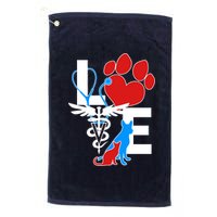 Veterinarian Love Cat and Dog Platinum Collection Golf Towel