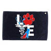 Veterinarian Love Cat and Dog Grommeted Golf Towel