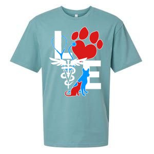 Veterinarian Love Cat and Dog Sueded Cloud Jersey T-Shirt