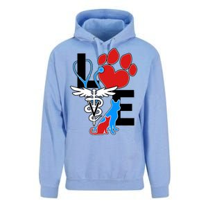 Veterinarian Love Cat and Dog Unisex Surf Hoodie