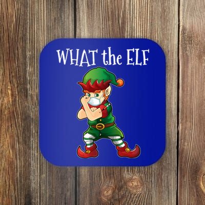 Vaccinated Elf What The Elf Gift Coaster