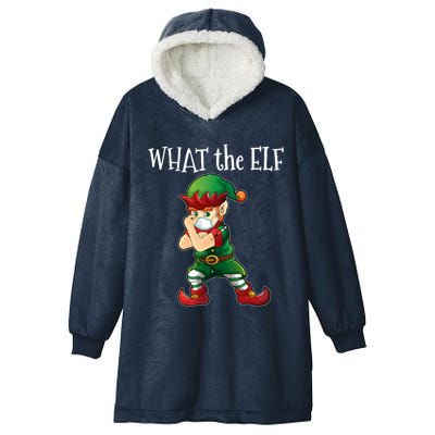 Vaccinated Elf What The Elf Gift Hooded Wearable Blanket