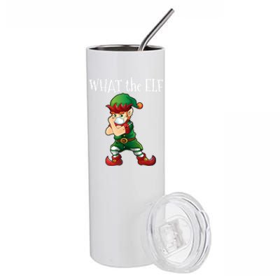 Vaccinated Elf What The Elf Gift Stainless Steel Tumbler