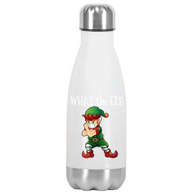 Vaccinated Elf What The Elf Gift Stainless Steel Insulated Water Bottle