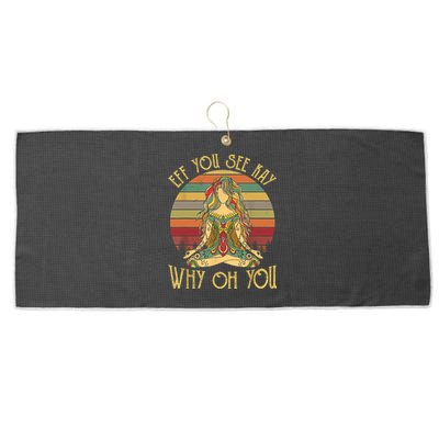 Vintage EFF You See Kay Why Oh You Tattooed Girl Yoga Large Microfiber Waffle Golf Towel