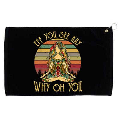 Vintage EFF You See Kay Why Oh You Tattooed Girl Yoga Grommeted Golf Towel