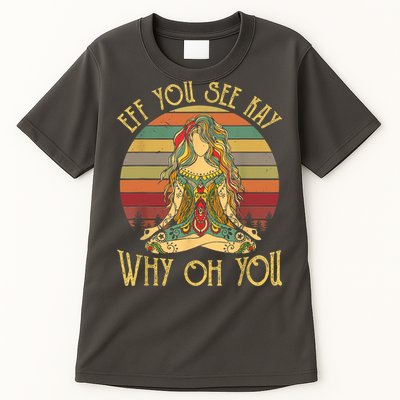 Vintage EFF You See Kay Why Oh You Tattooed Girl Yoga Tall T-Shirt