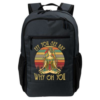 Vintage EFF You See Kay Why Oh You Tattooed Girl Yoga Backpack
