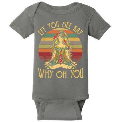 Vintage EFF You See Kay Why Oh You Tattooed Girl Yoga Baby Bodysuit