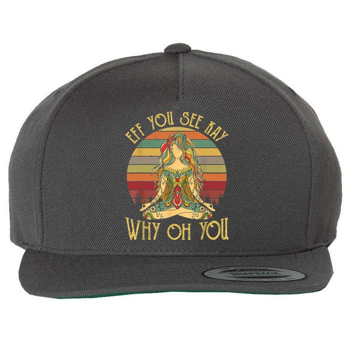 Vintage EFF You See Kay Why Oh You Tattooed Girl Yoga Wool Snapback Cap