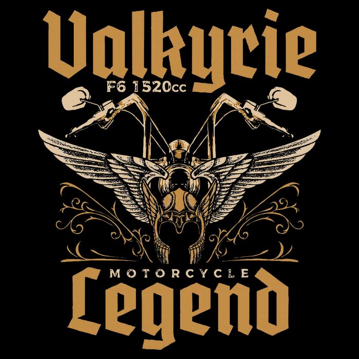 Valkyrie F6 1520cc Motorcycle Legend Biker Cooling Performance Crew T-Shirt