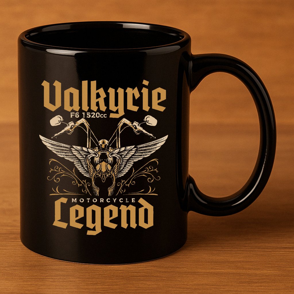 Valkyrie F6 1520cc Motorcycle Legend Biker 11oz C Handle Ceramic Mug