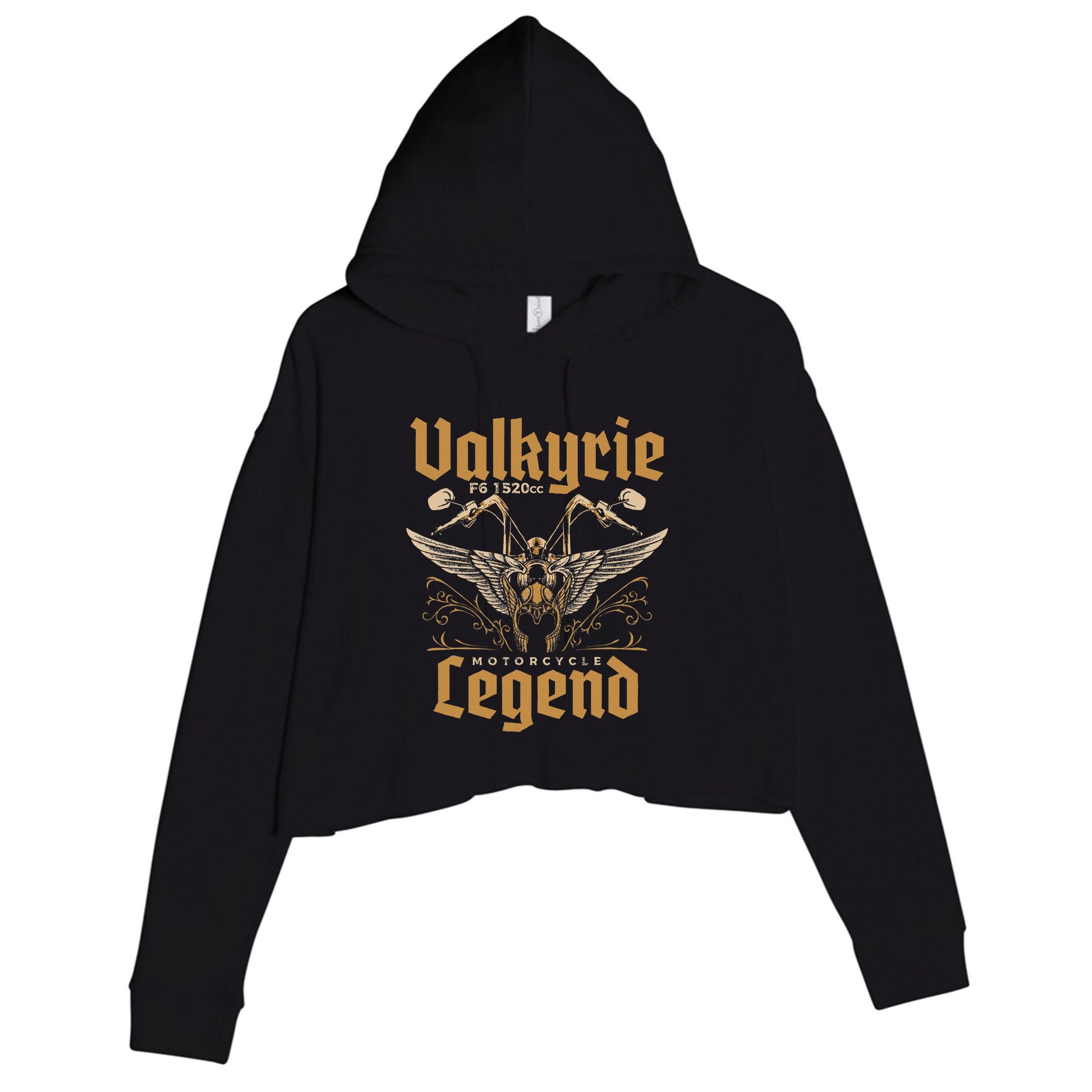 Valkyrie F6 1520cc Motorcycle Legend Biker Crop Fleece Hoodie