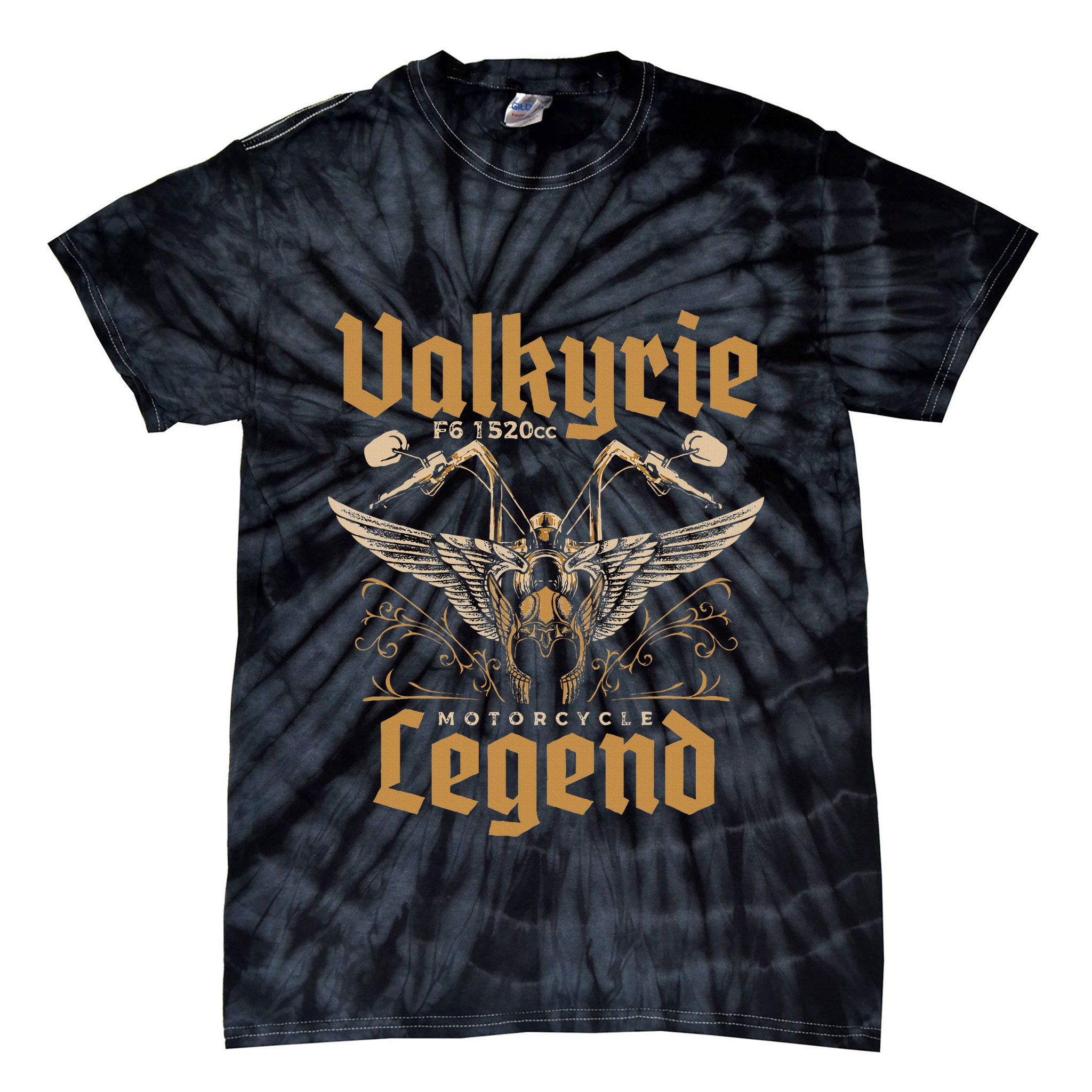Valkyrie F6 1520cc Motorcycle Legend Biker Tie-Dye T-Shirt