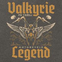 Valkyrie F6 1520cc Motorcycle Legend Biker Cotton Canvas Backpack