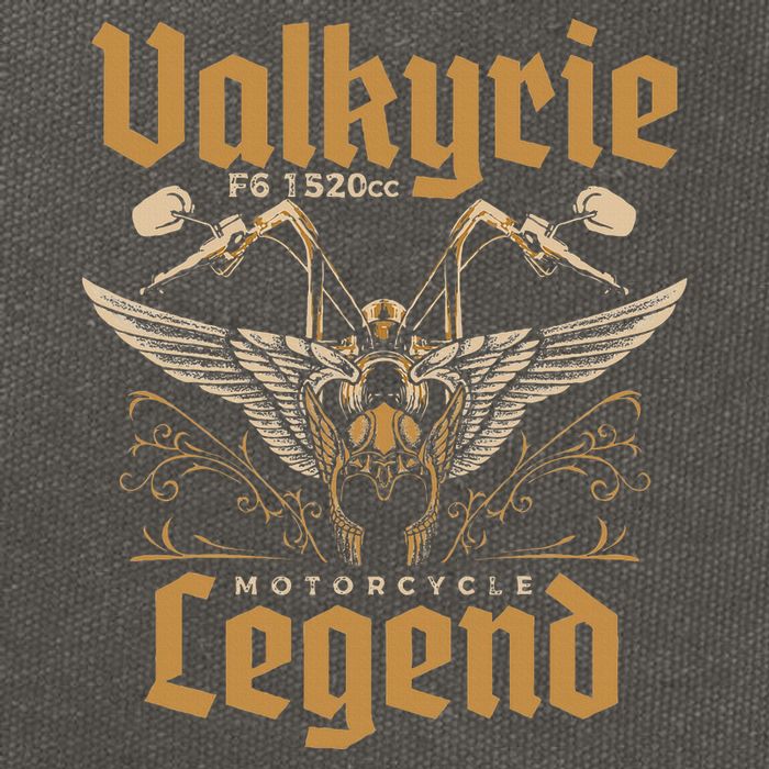 Valkyrie F6 1520cc Motorcycle Legend Biker Cotton Canvas Backpack