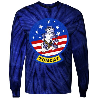 Vintage F 14 Tomcat Tie-Dye Long Sleeve Shirt