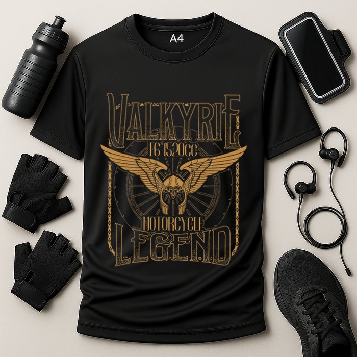 Valkyrie F6 1520cc Motorcycle Legend Biker Cooling Performance Crew T-Shirt
