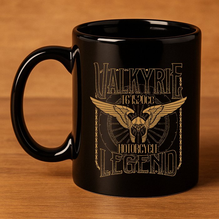 Valkyrie F6 1520cc Motorcycle Legend Biker 11oz C Handle Ceramic Mug