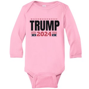 Vote Felon 2024 Trump 2024 Baby Long Sleeve Bodysuit