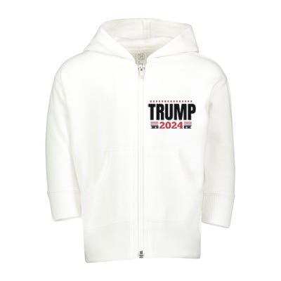 Vote Felon 2024 Trump 2024 Toddler Zip Fleece Hoodie